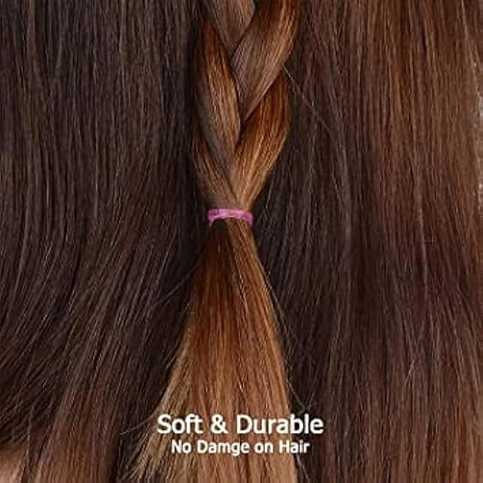 300 Pieces Colored Rubber Bands for Hair Ponytails - Image 5